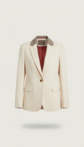 Ivory Blazer in Luxe Wool