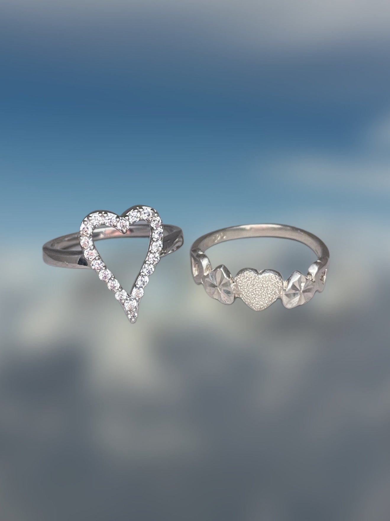 Vintage Heart Rings 925