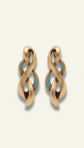 Sculptural Earrings in Champagne Gold