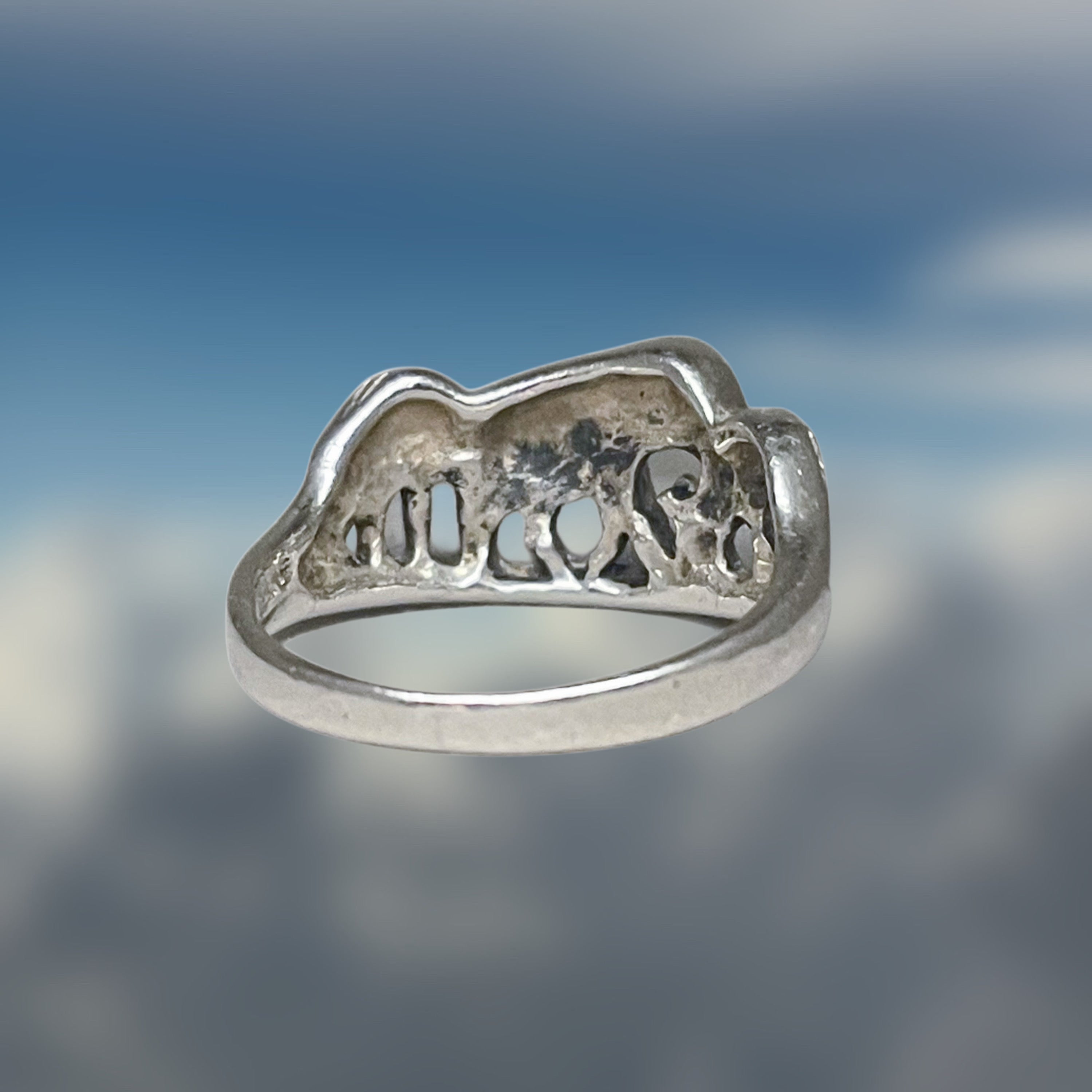 Vintage Elephant Ring 925